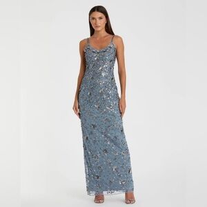 MAC DUGGAL 5477 NWT Floral Embellished Scoop Neck Evening